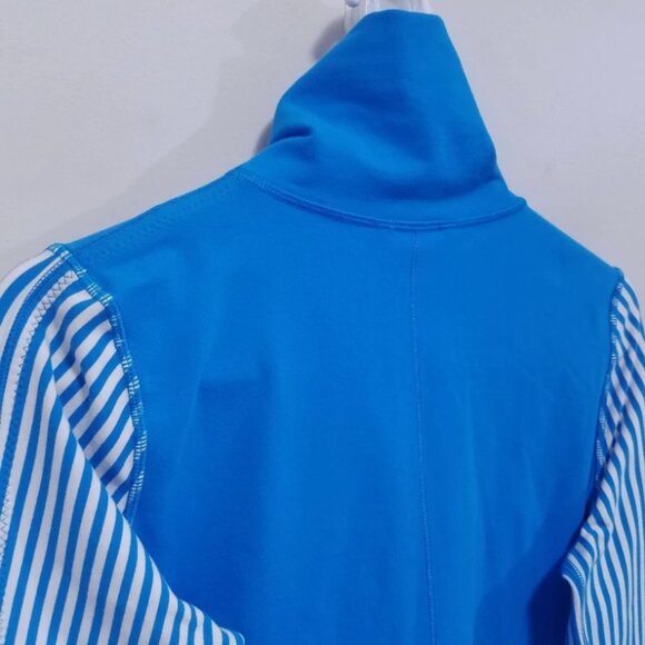 Lululemon Daily Yoga Jacket 8 Medium Polar Cream Beaming Blue Classic Stripe - Picture 12 of 12